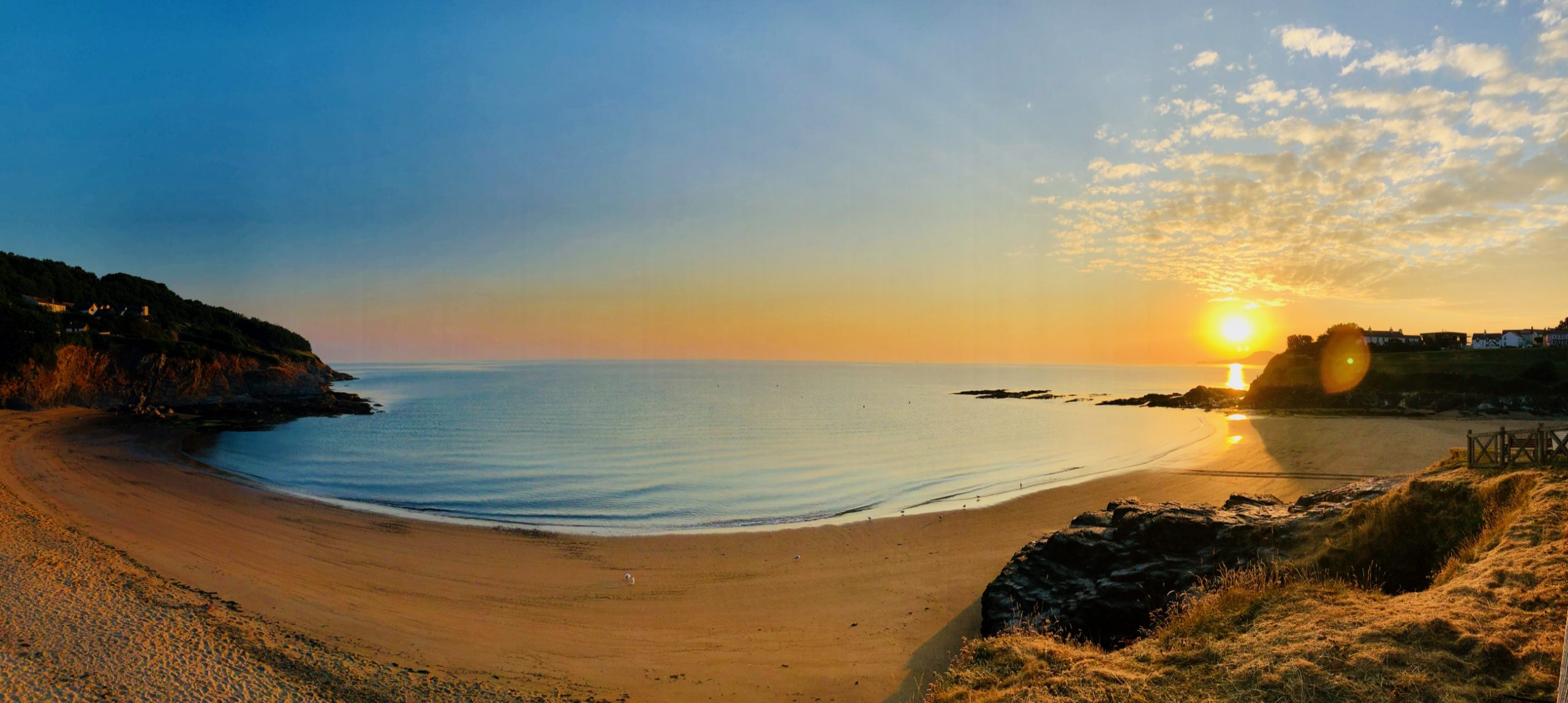 Sunset over Aberporth beach
