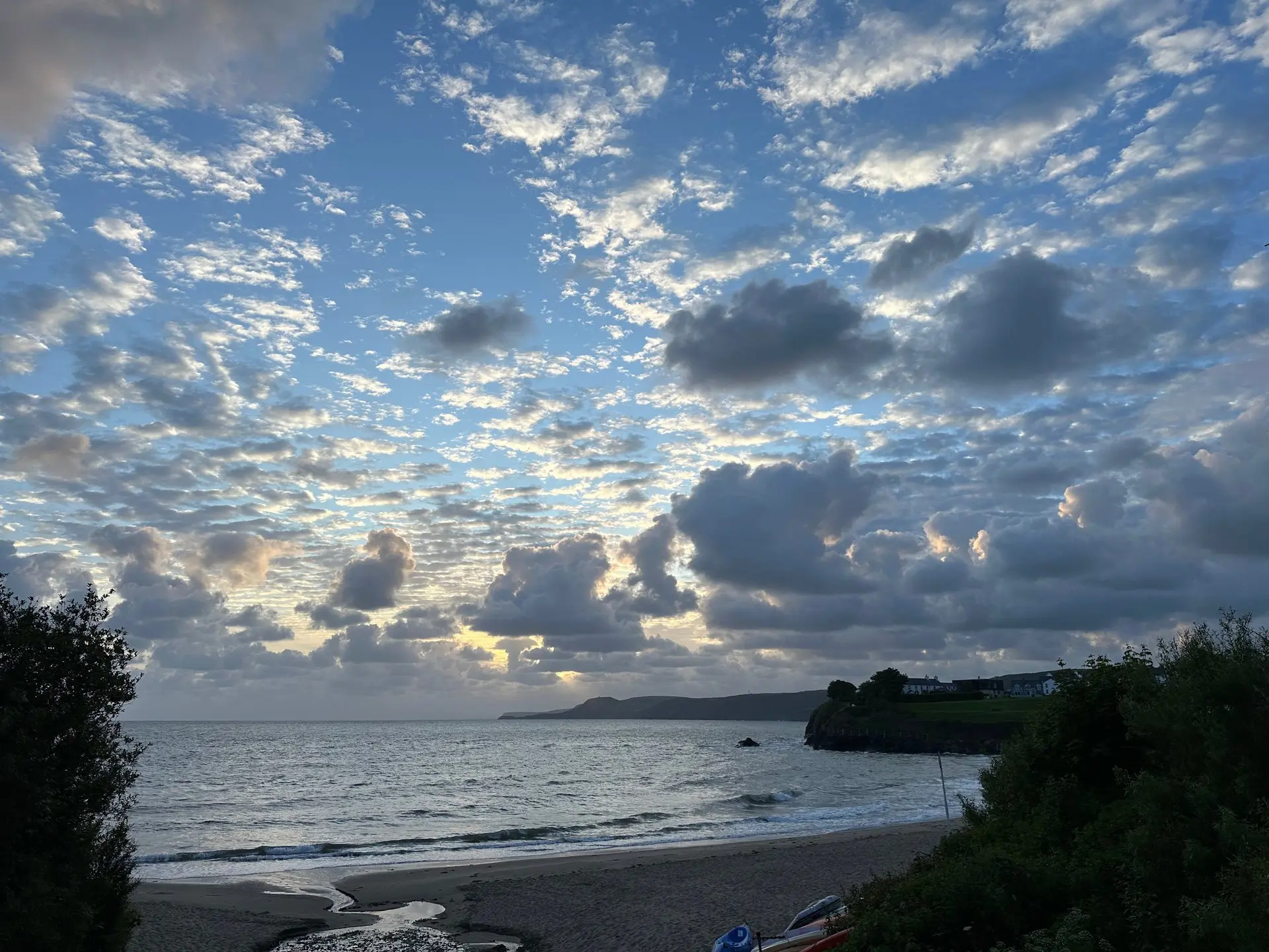 Low tide on the beach