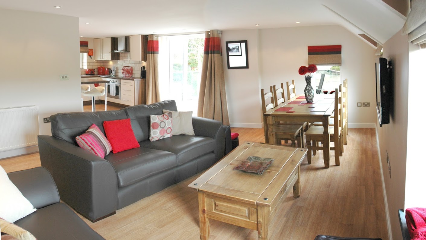 Open-plan living and dining