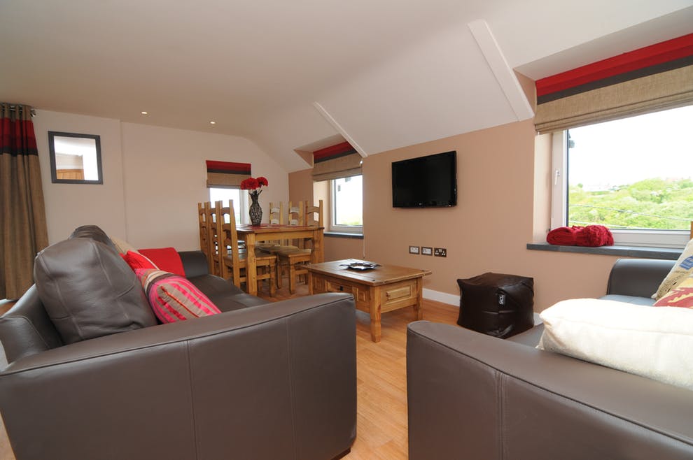 Penny Red — open-plan living room